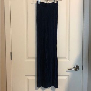 Velvet Pants In Midnight Blue